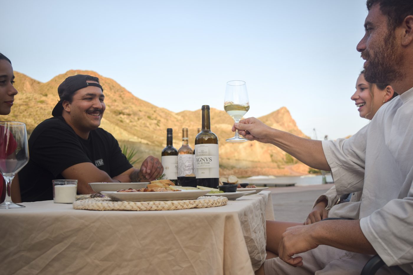 Couple dining at Lunar Beach Bar