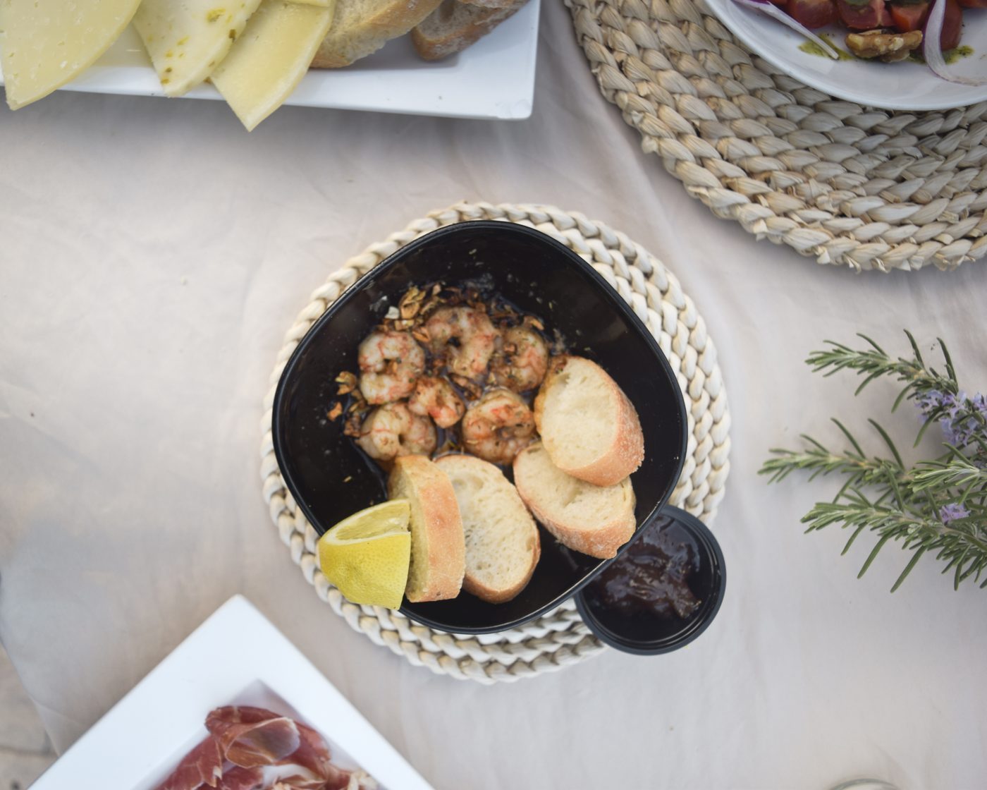 Outdoor dining at Lunar Beach Bar