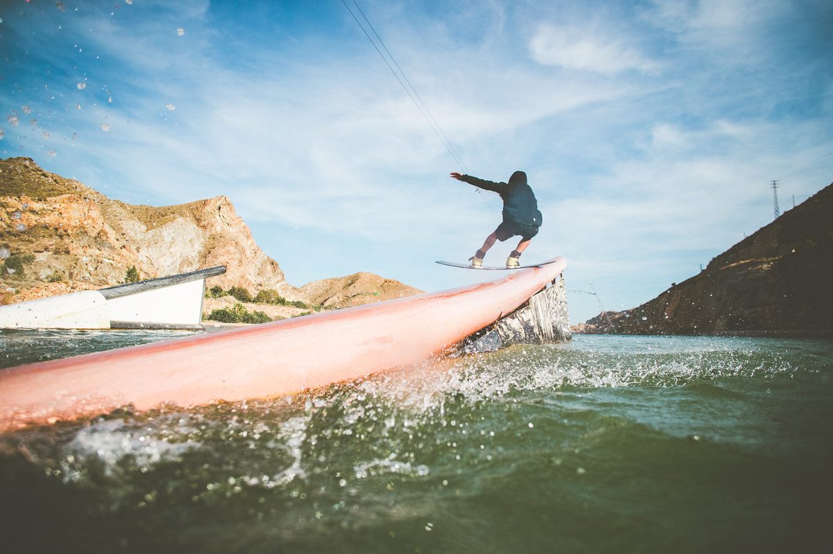 Wakeboarding on the cable system